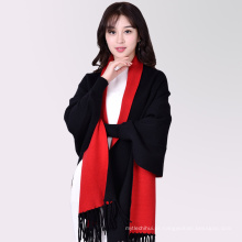 2017 venda Quente moderno de duas cores de todos os jogo lady inverno mulheres longo cachecol xale falso lenço pashmina